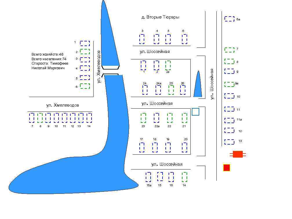 д. Вторые Тюрары 3 4 6 а 5 6 2 Всего хозяйств: 46 Всего