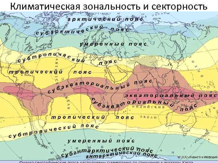 Климатическая зональность и секторность 