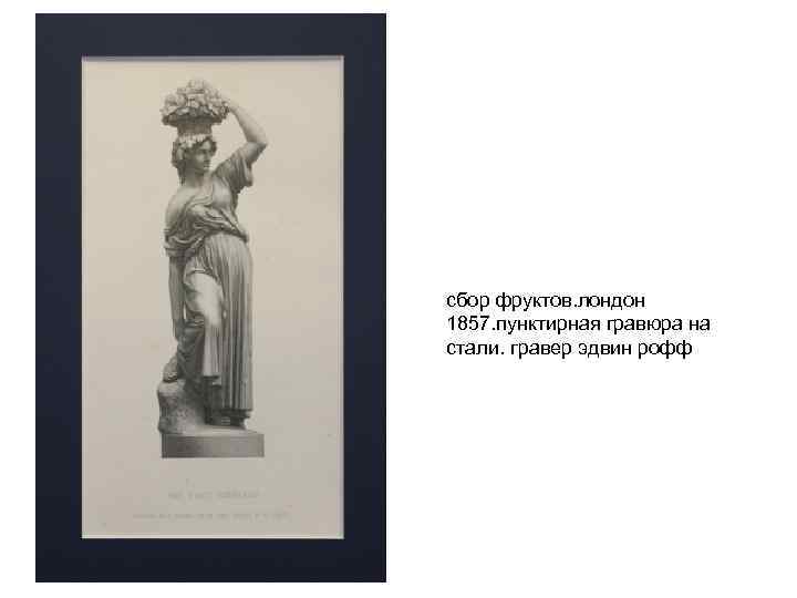 сбор фруктов. лондон 1857. пунктирная гравюра на стали. гравер эдвин рофф 