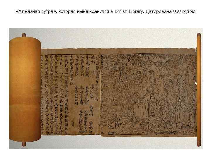  «Алмазная сутра» , которая ныне хранится в British Library. Датирована 868 годом 