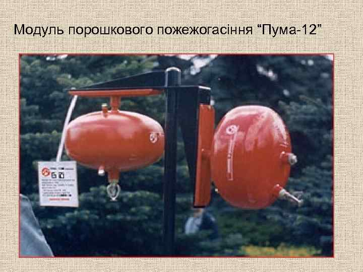 Модуль порошкового пожежогасіння “Пума-12” 