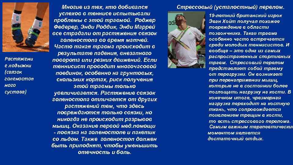 Растяжени е лодыжки (связок голеностоп ного сустава) Многие из тех, кто добивался успехов в