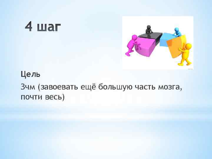 Цель Зчм (завоевать ещё большую часть мозга, почти весь) 