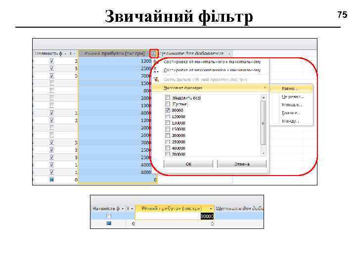 Звичайний фільтр 75 