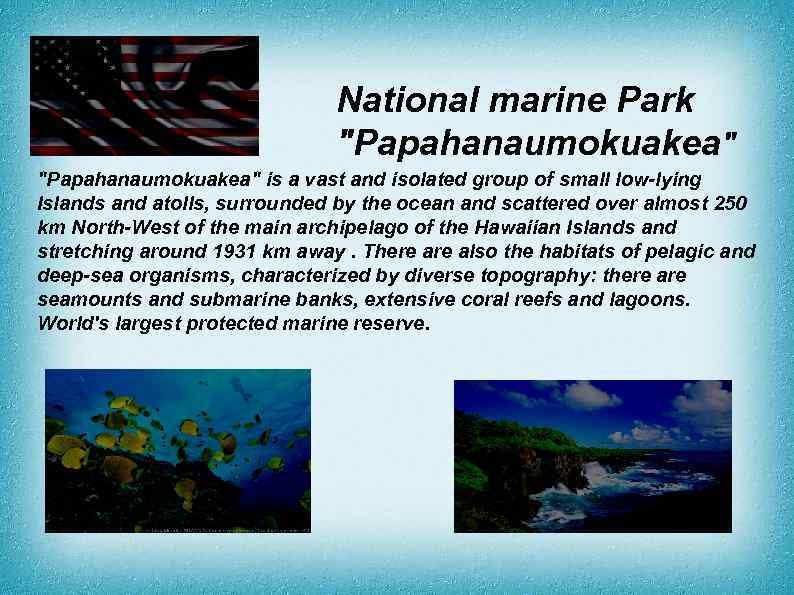 National marine Park 