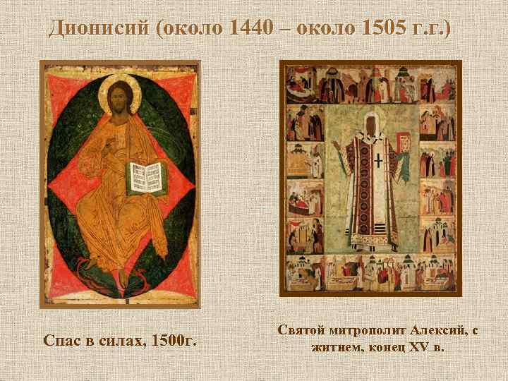 Дионисий (около 1440 – около 1505 г. г. ) Спас в силах, 1500 г.