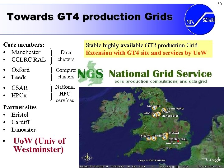 50 Towards GT 4 production Grids Core members: • Manchester • CCLRC RAL Data