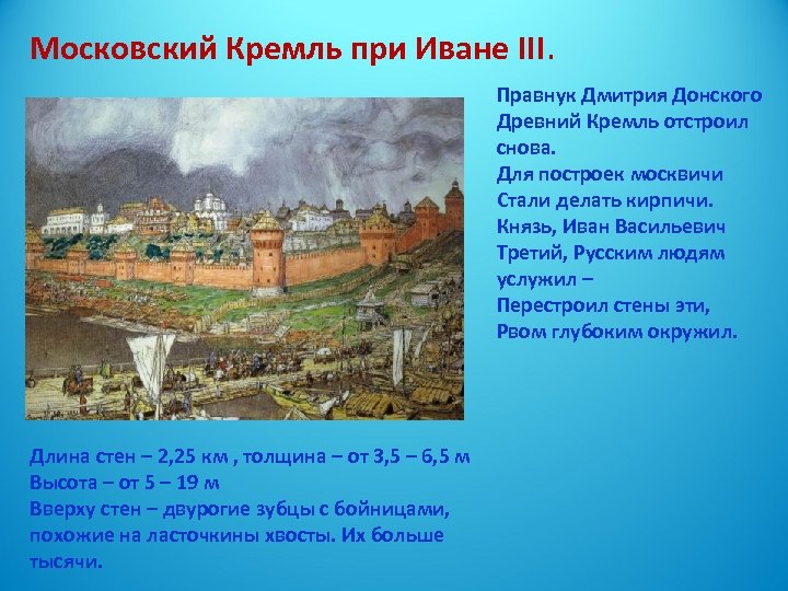 годы строительства московского кремля