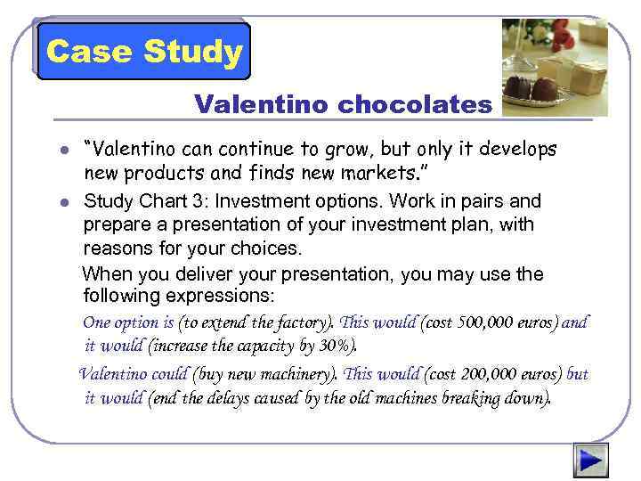 case study 3 valentino chocolates