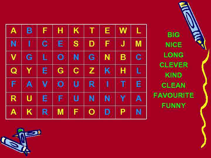 A B F H K T E W L N I C E S