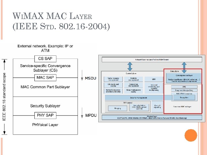 WIMAX MAC LAYER (IEEE STD. 802. 16 -2004) 