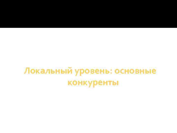 Локальный уровень: основные конкуренты 