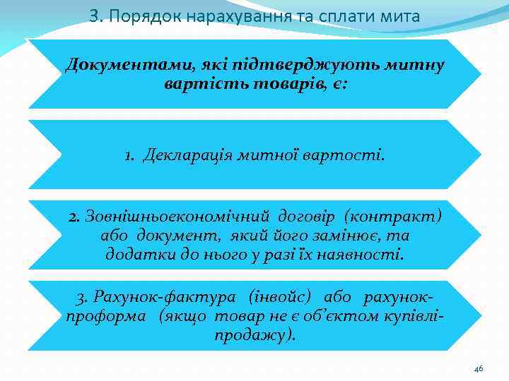 3. Порядок нарахування та сплати мита Документами, які підтверджують митну вартість товарів, є: 1.