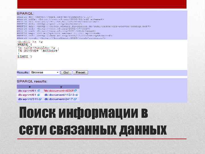 Поиск информации в сети связанных данных 