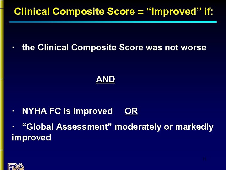 Clinical Composite Score º “Improved” if: · the Clinical Composite Score was not worse