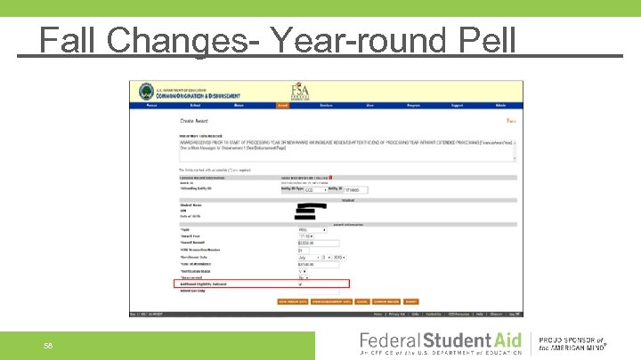 Fall Changes- Year-round Pell 58 