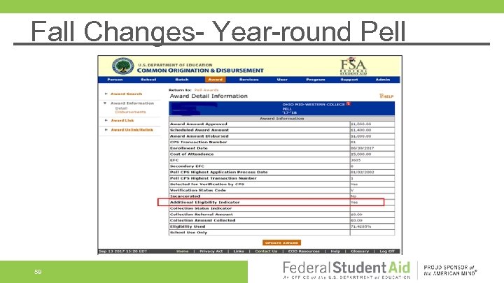 Fall Changes- Year-round Pell 59 
