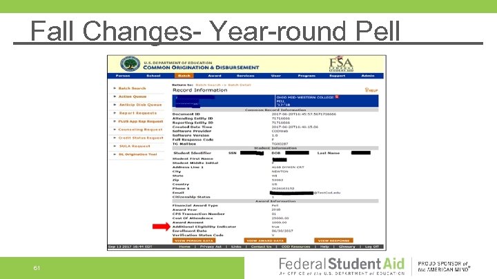 Fall Changes- Year-round Pell 61 