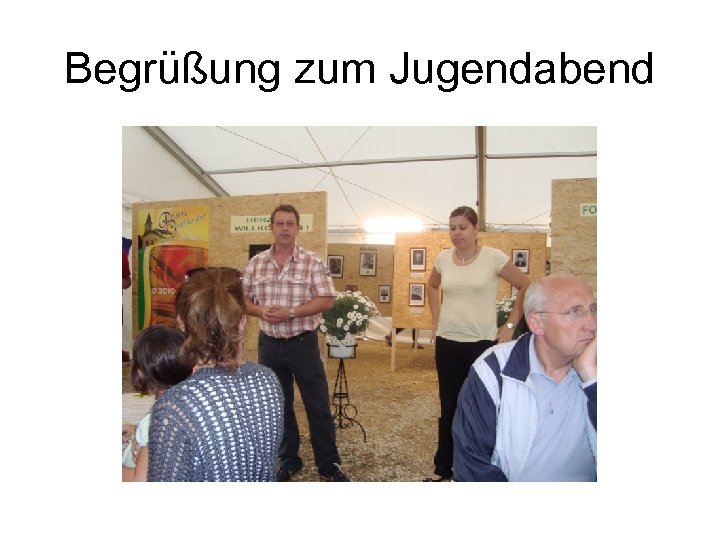 Begrüßung zum Jugendabend 