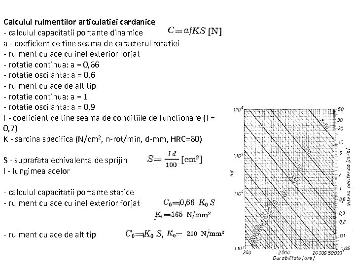 Calculul rulmentilor articulatiei cardanice - calculul capacitatii portante dinamice a - coeficient ce tine