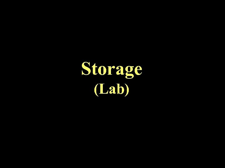 Storage (Lab) 