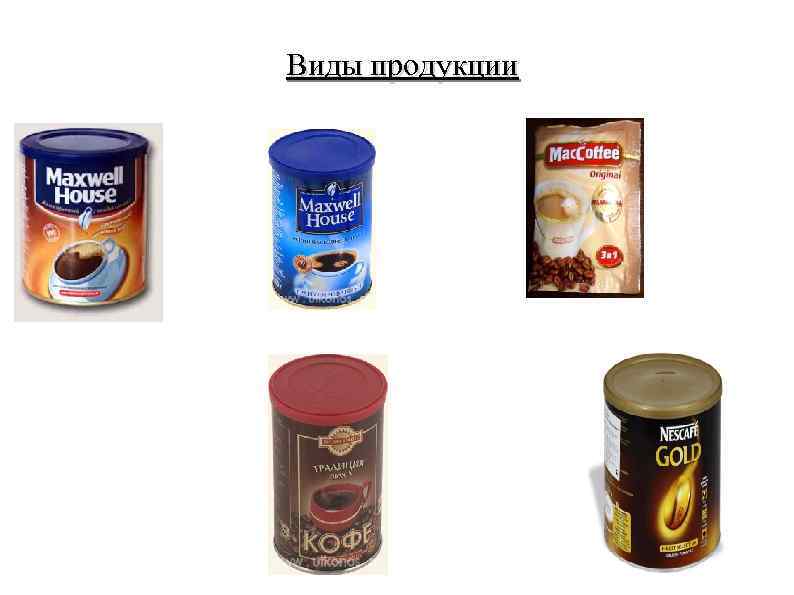 Виды продукции 