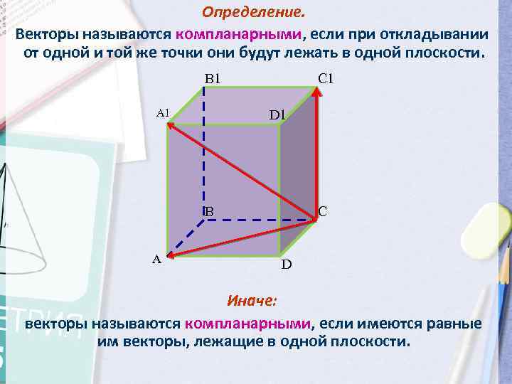 Компланарные векторы рисунок