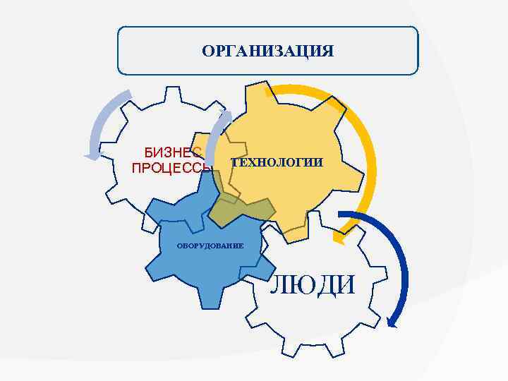 ОРГАНИЗАЦИЯ БИЗНЕС ПРОЦЕССЫ ТЕХНОЛОГИИ ОБОРУДОВАНИЕ ЛЮДИ 