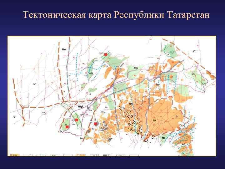Тектоническая карта Республики Татарстан 