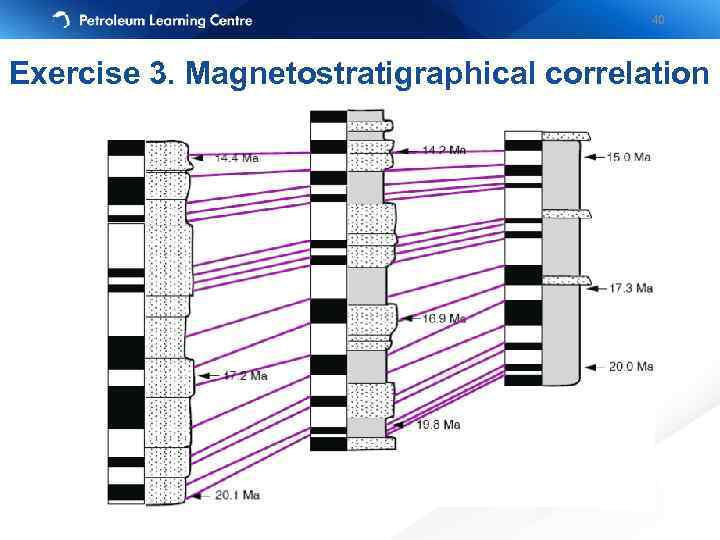 40 Exercise 3. Magnetostratigraphical correlation 