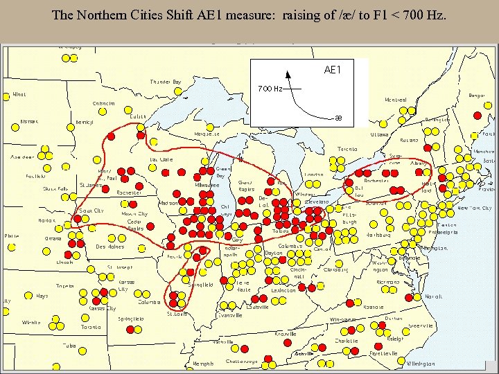 The Northern Cities Shift AE 1 measure: raising of /æ/ to F 1 <