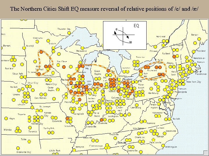 The Northern Cities Shift EQ measure reversal of relative positions of /e/ and /æ/