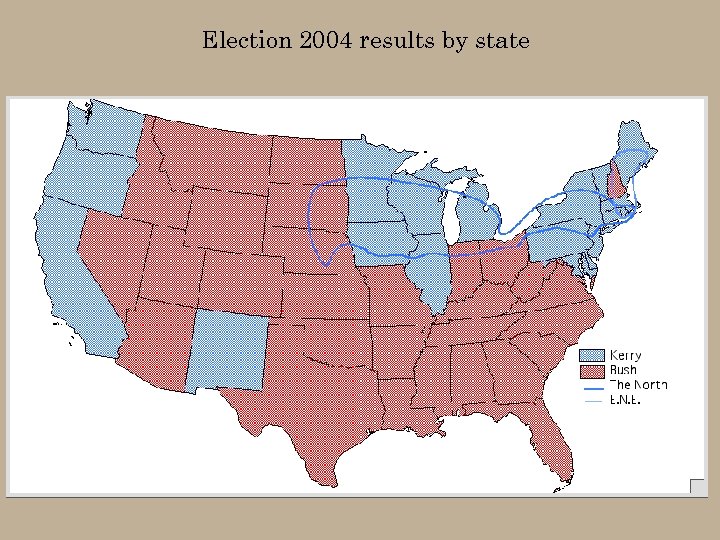 Election 2004 results by state 