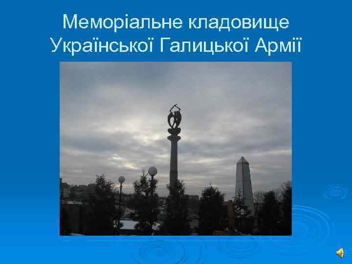 Меморіальне кладовище Української Галицької Армії 