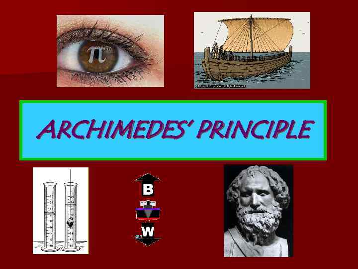 ARCHIMEDES’ PRINCIPLE 