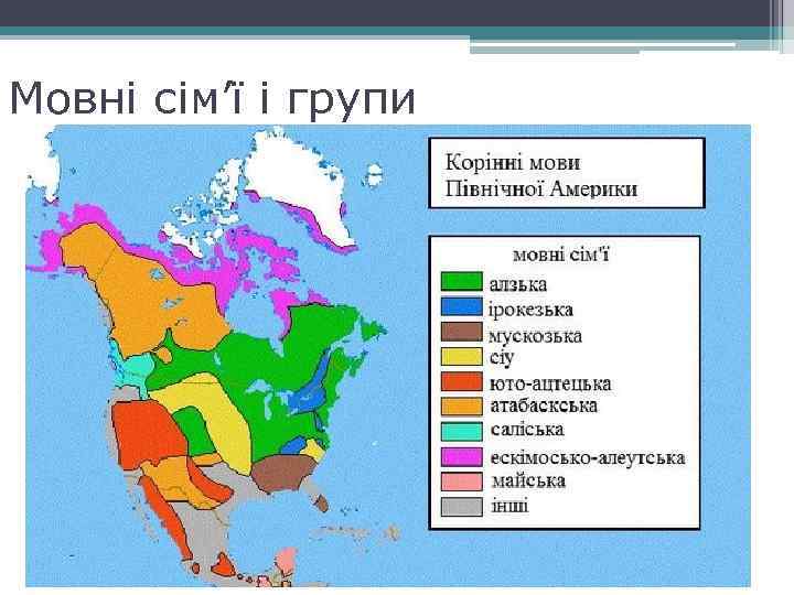 Мовні сім’ї і групи 