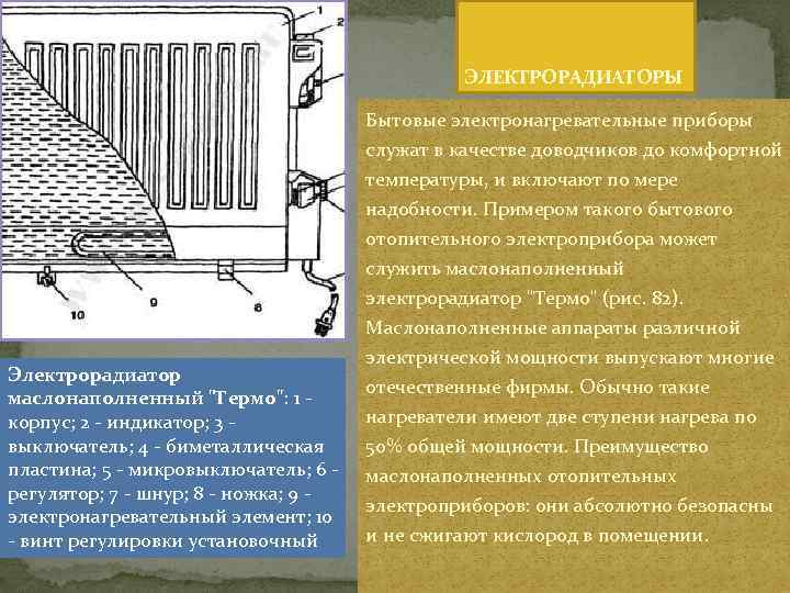 ЭЛЕКТРОРАДИАТОРЫ Электрорадиатор маслонаполненный 