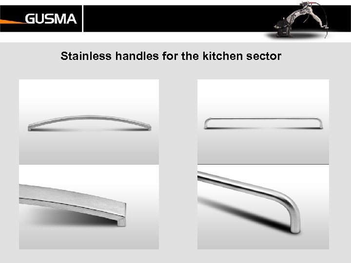 Stainless handles for the kitchen sector 