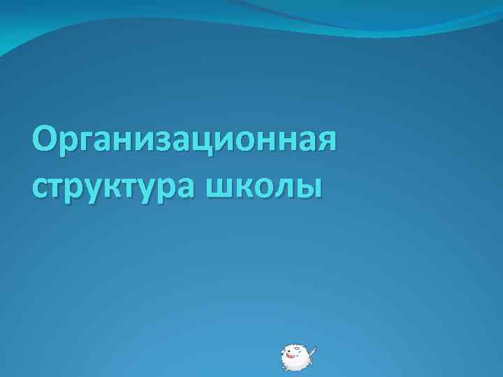Организационная структура школы 