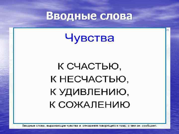 Вводные слова 