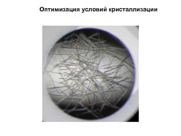 Оптимизация условий кристаллизации 