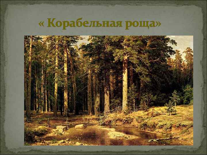  « Корабельная роща» 