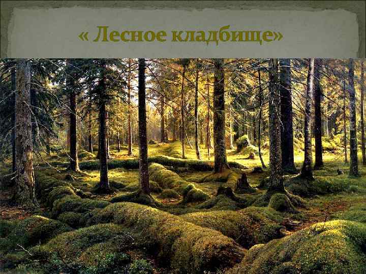  « Лесное кладбище» 