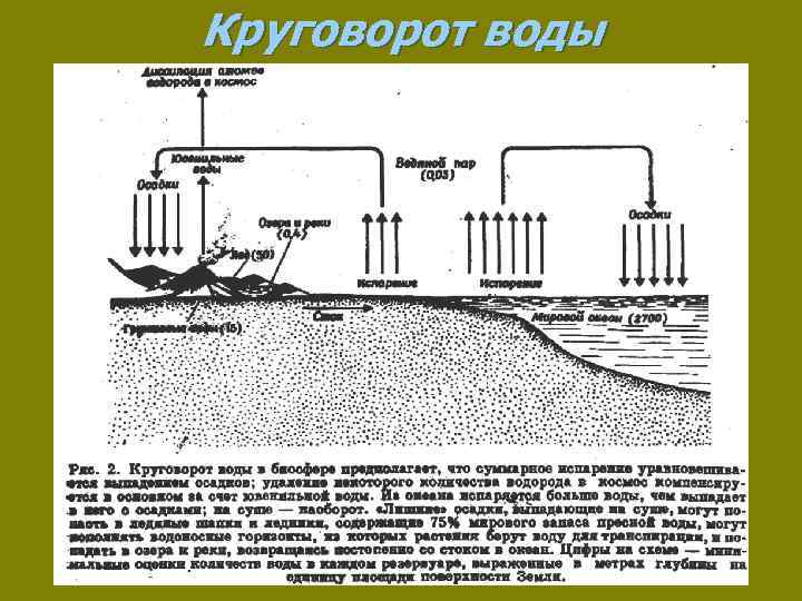 Круговорот водорода в природе схема