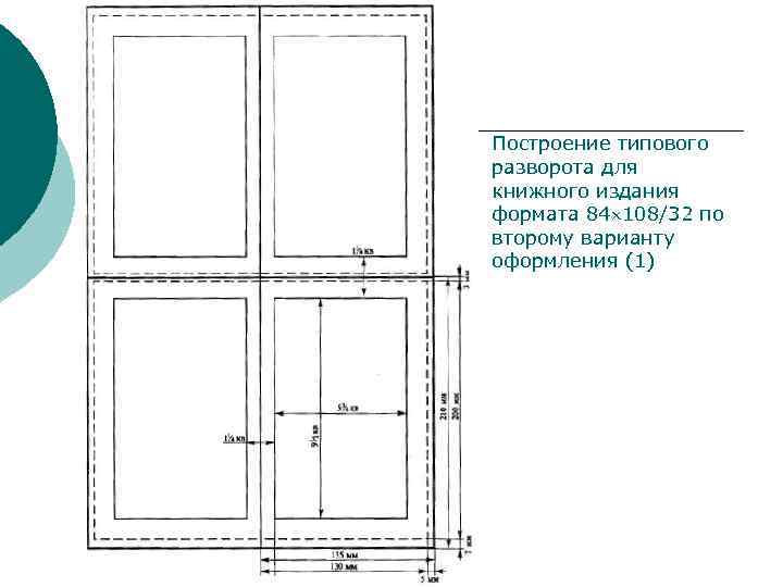 Построение типового разворота для книжного издания формата 84 108/32 по второму варианту оформления (1)