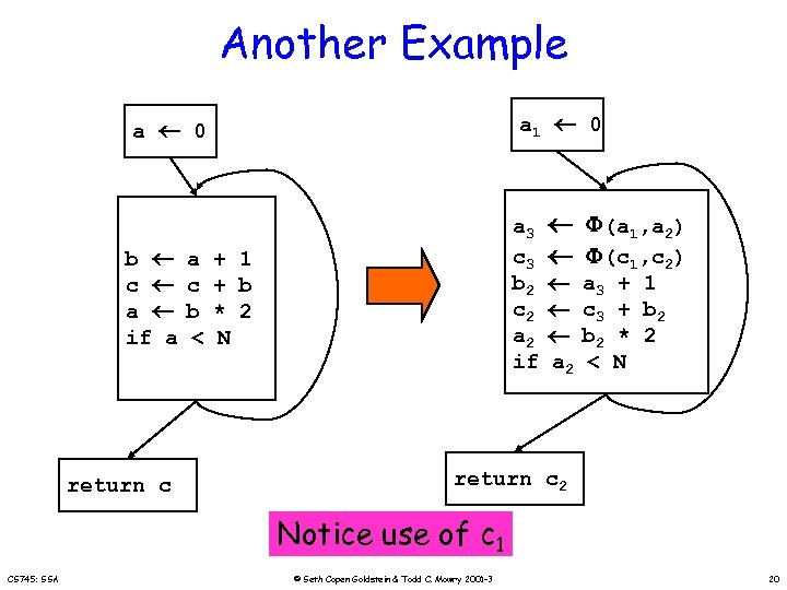 Another Example a 0 a 1 0 b c a if a a 3