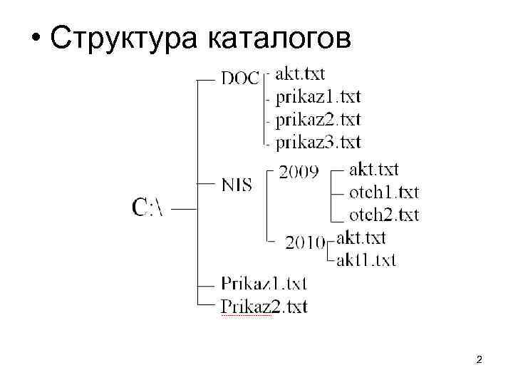  • Структура каталогов 2 