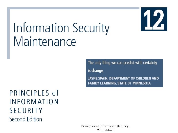 Principles of Information Security, 2 nd Edition 