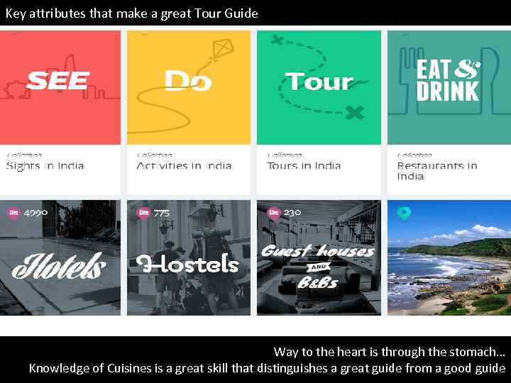 Key attributes that make a great Tour Guide Way to the heart is through