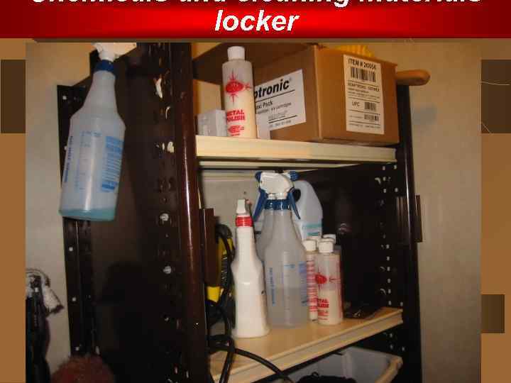 Chemicals and cleaning materials locker 